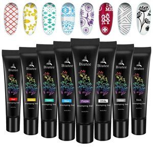 8Colors Nail Stamping Gel Polish Kit